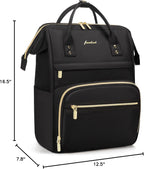 Focdod Mochila para laptop para mujer, bolsa de trabajo, 01-Negro, 17,3 pulgadas