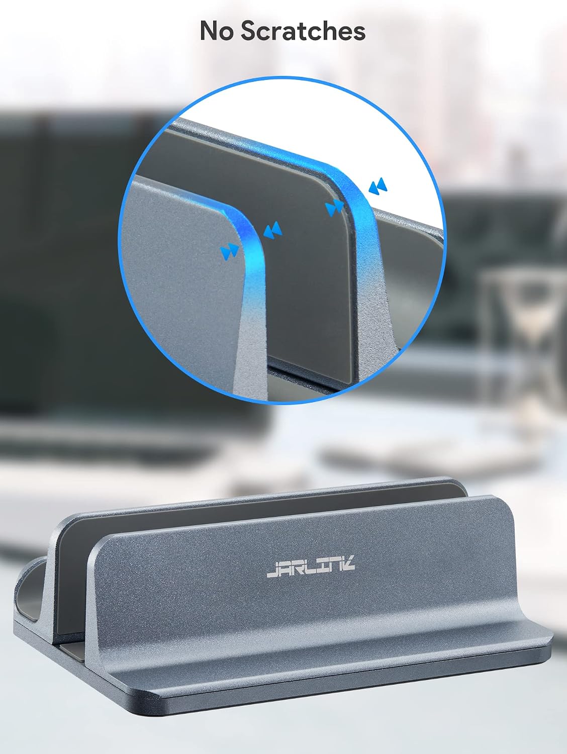 JARLINK Soporte vertical para laptop de diseño 2 en 1, soporte de a...
