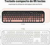 MOFII Combo de teclado y mouse inalámbricos, teclado pequeño compac...