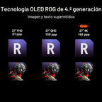 ASUS ROG Strix Monitor para juegos 4K QD-OLED de 27" (XG27UCDMG) -...
