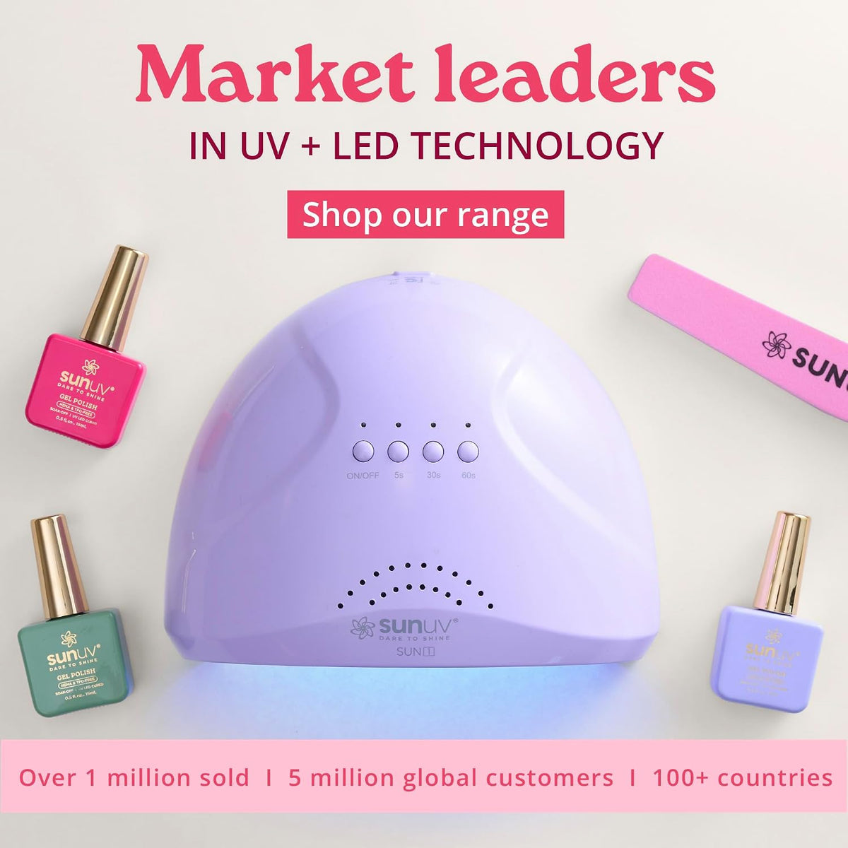 SUNUV Lámpara de uñas LED UV para esmalte de gel, secadora de uñas...