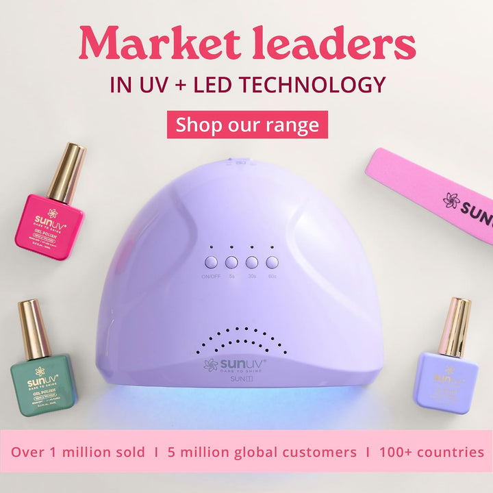SUNUV Lámpara de uñas LED UV para esmalte de gel, secadora de uñas...