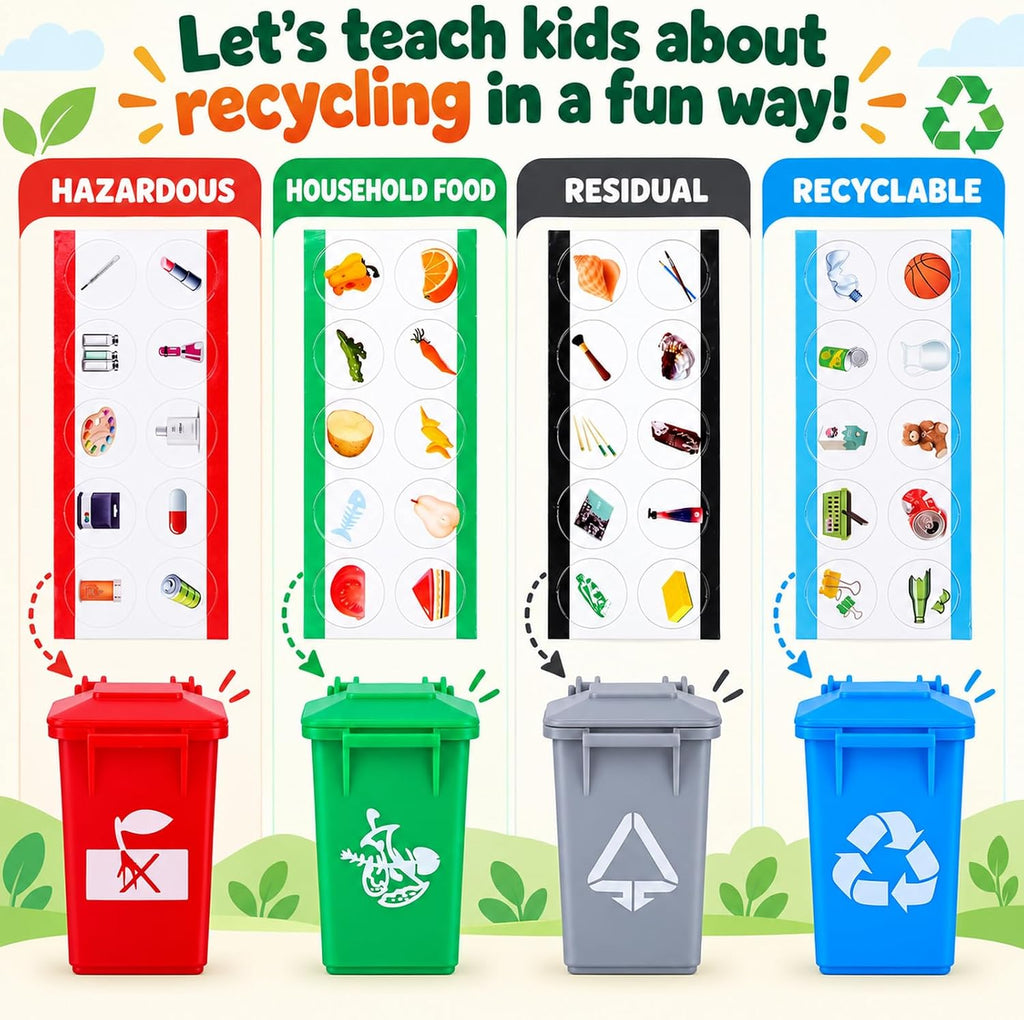12" Camión de Basura For Kids de 3 a 8 Años, Vehículo de Gran Camión de Basura