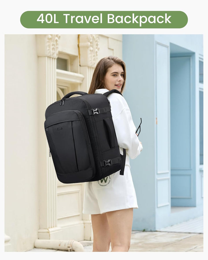 LOVEVOOK Mochila de viaje de 40 L para mujeres y hombres, mochila d...