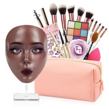 Banugo Cara de maniquí de maquillaje, cabeza de silicona con kit de...