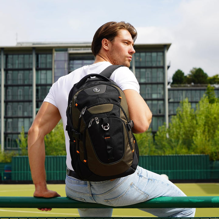 swissdigital Mochila para portátil de viaje de negocios, para hombr...