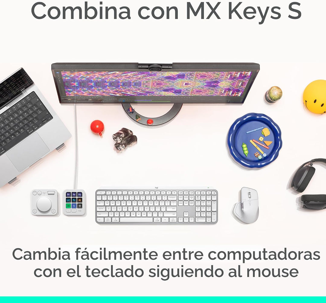 Logitech MX Master 4, mouse inalámbrico ergonómico con retroaliment...