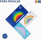 BLUE GINKGO - Rompecabezas de silicona de arco iris | Juego de anidación Montessori | Juguetes sensoriales apilables para niños y niños pequeños – 10 capas (Vibrante)
