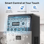 Uthfy Máquina de hielo comercial de 110 libras/24 horas, máquina de hielo debajo de la encimera, 36 cubos de hielo en 14 minutos, almacenamiento de 33 libras, filtro de agua y autolimpieza, máquina de