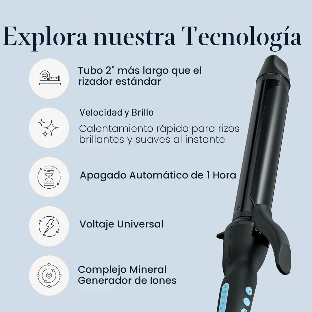 Bio Ionic Rizador de Cilindro Largo, Rizador de Pelo con Tecnología...