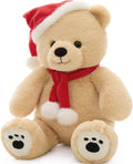 Tezituor - Oso de peluche de Navidad, 18 pulgadas, gran oso de Navidad