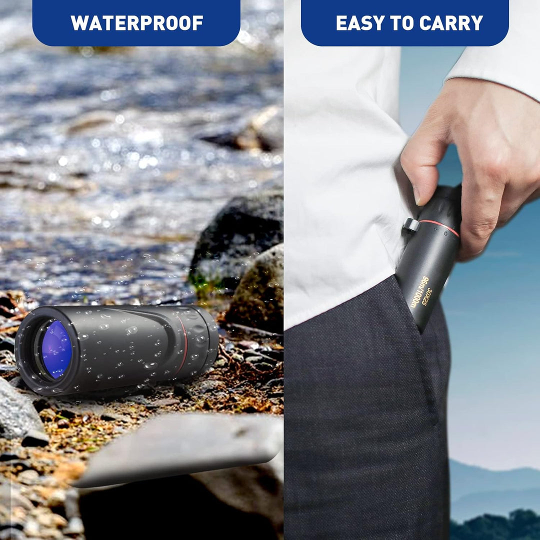 HDAJY Mini telescopio monocular monoculares HD de 30 x 25