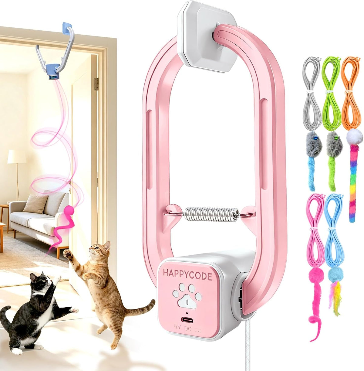 Teaser eléctrico para gatos, juguete automático para gatos de interior
