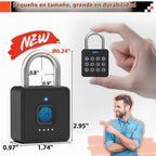 Cerradura de casillero de huellas dactilares con código, candado de combinación inteligente de huellas dactilares biométricas sin llave, cerradura combinada impermeable para valla exterior