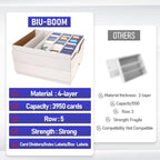 Caja de tarjetas deportivas de 5 filas y 3200 unidades, caja de almacenamiento de tarjetas de cartón con divisor a granel, caja de almacenamiento de tarjetas de béisbol, caja de