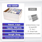 Caja de tarjetas deportivas de 5 filas 11850 unidades, caja de almacenamiento de tarjetas de cartón con divisor a granel, caja de almacenamiento de tarjetas de béisbol, caja de almacenamiento de