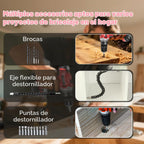 GardenJoy - Juego de taladro inalámbrico de 21 V, con batería y cargador