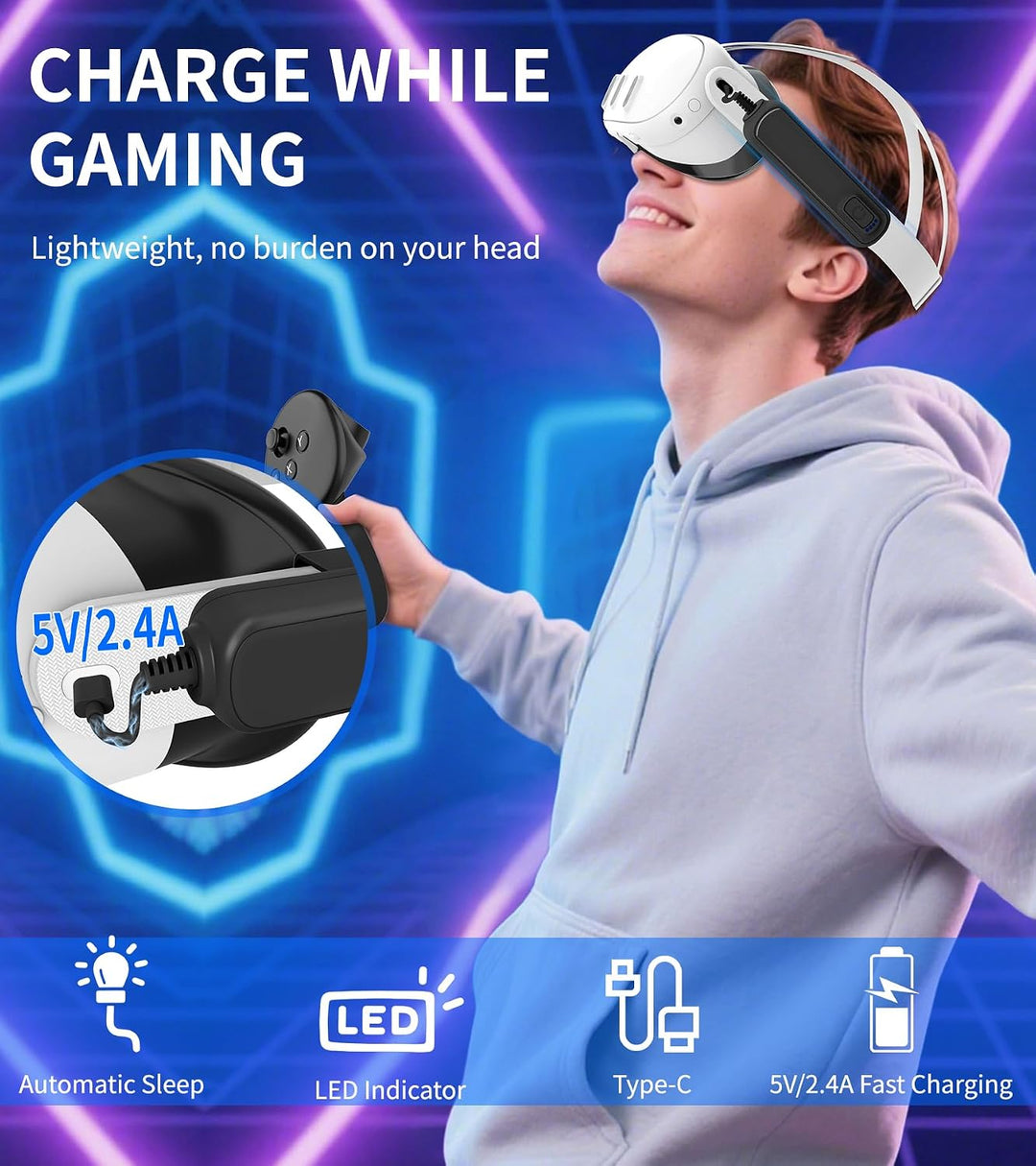 MS.CLEO Paquete de baterías para Meta\/Oculus Quest 3s\/3\/2, 5000m...