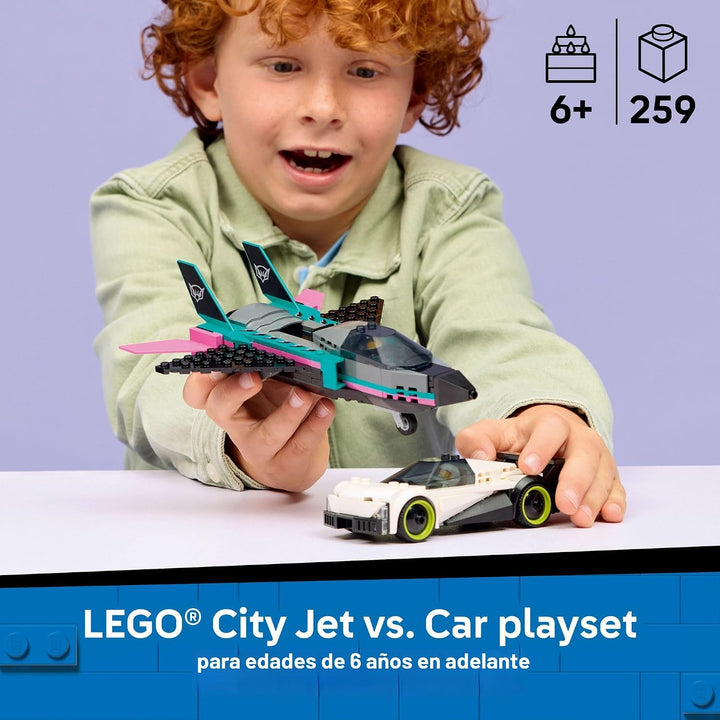 LEGO City Jet vs. Juguetes de construcción de automóviles para niño...