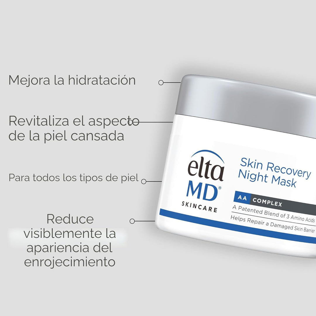 Máscara Facial Nocturna EltaMD Skin Recovery, Crema Hidratante Noct...