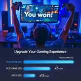 SSD NVMe M.2 Gaming de 2 TB para PS5 con disipador de calor PCIe 4....