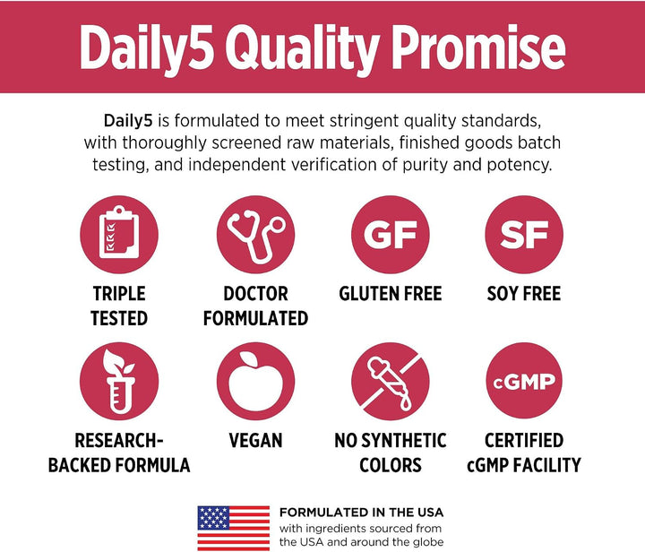 DOCTORS' PREFERRED Daily5 Multivitamínico para mujeres y hombre...