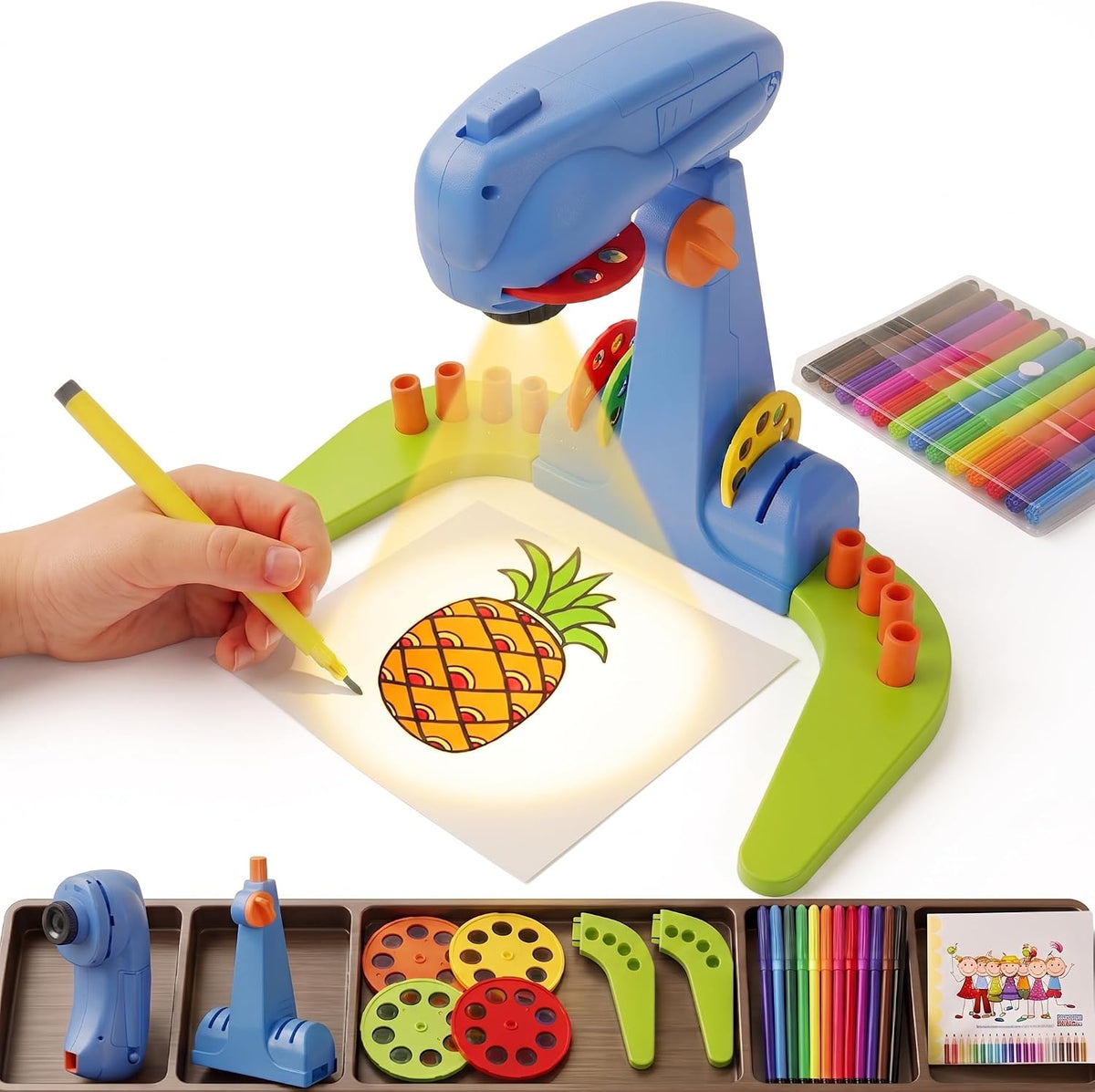 LEERFEI Smart Art Sketcher y Proyector de Dibujo - Set de Juguete para Niños de 3 a 8 años