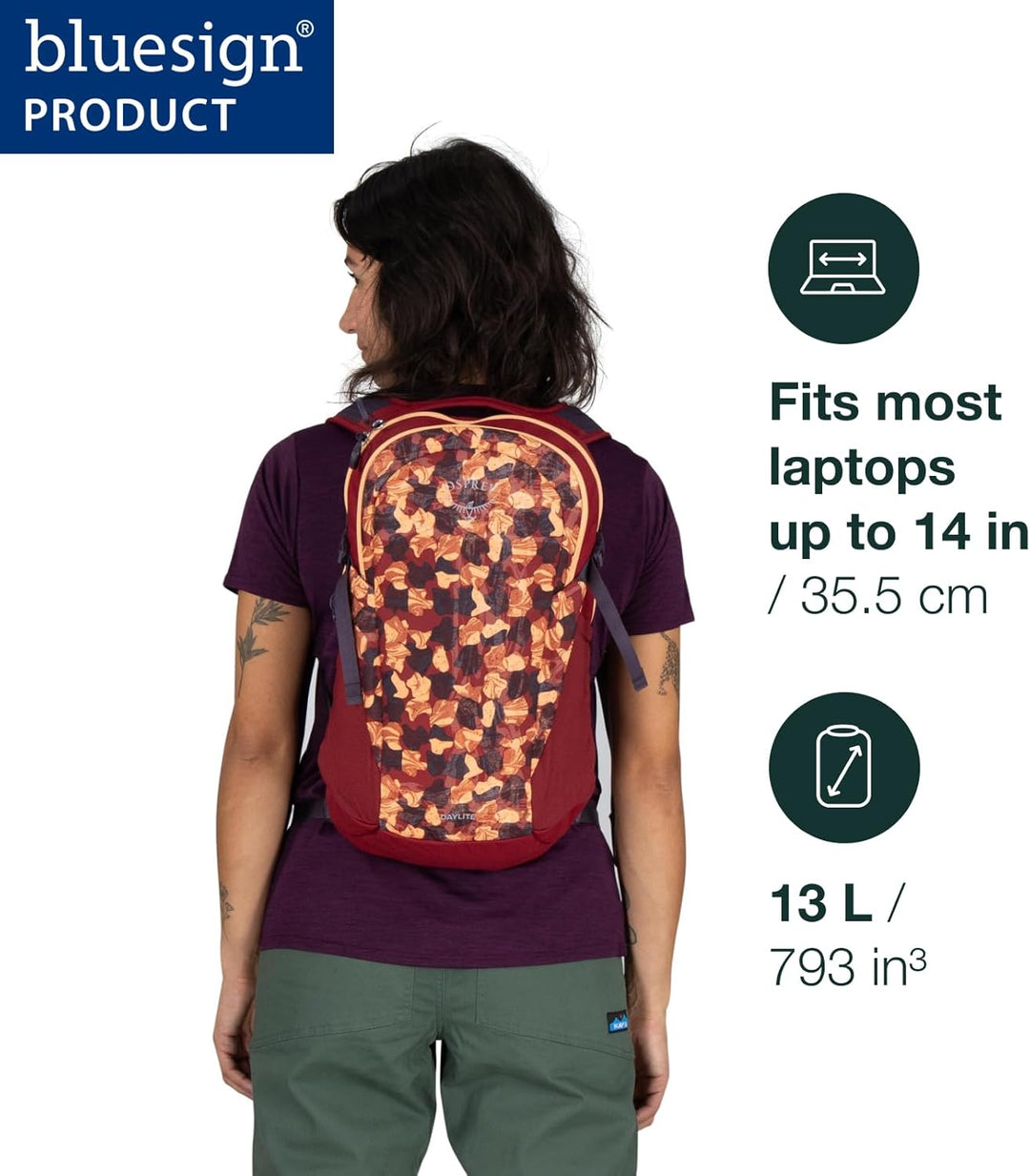 Osprey Daylite - Mochila para viajes diarios, ligera, con funda par...