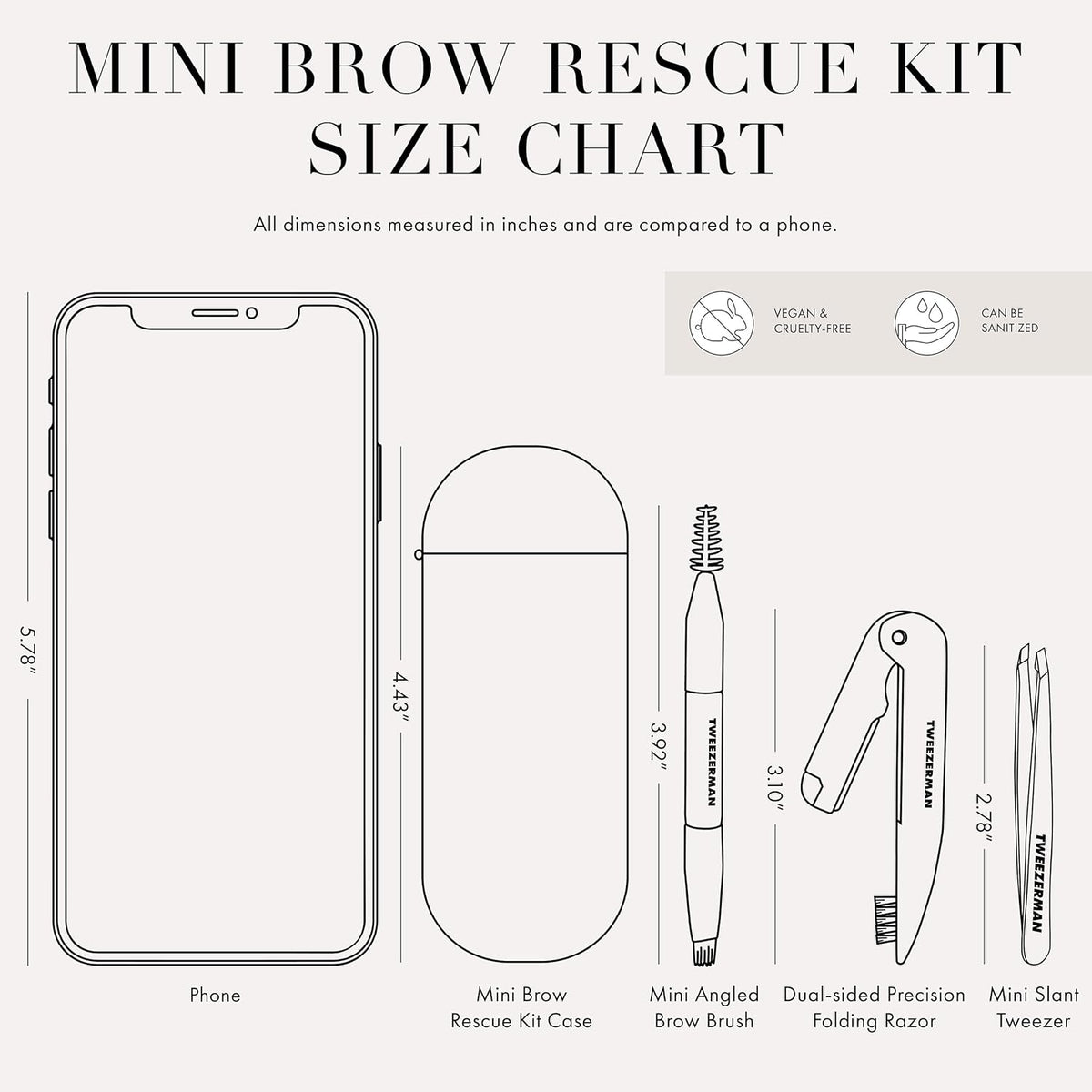 Tweezerman Mini kit de rescate de cejas