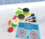 Set Flotante de Cocina - Plástico, Rojo, Azul, Amarillo, 8.5 x 11 x 4 pulgadas, para Niños