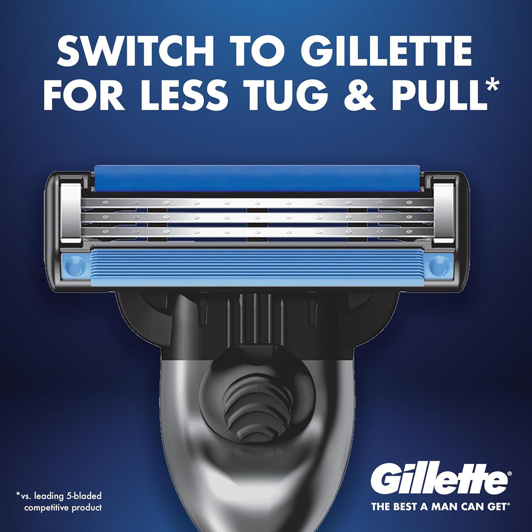 Gillette Mach3 Turbo Razor para hombres, 17 recambios de cuchillas,...