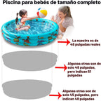 Piscina inflable de dinosaurio para bebés, piscina infantil de 48 x 12 pulgadas
