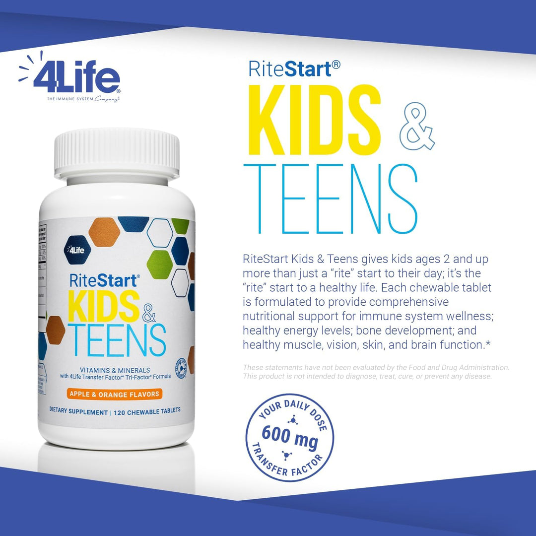 4Life - RiteStart Kids and Teens - Suplemento multivitamínico con v...