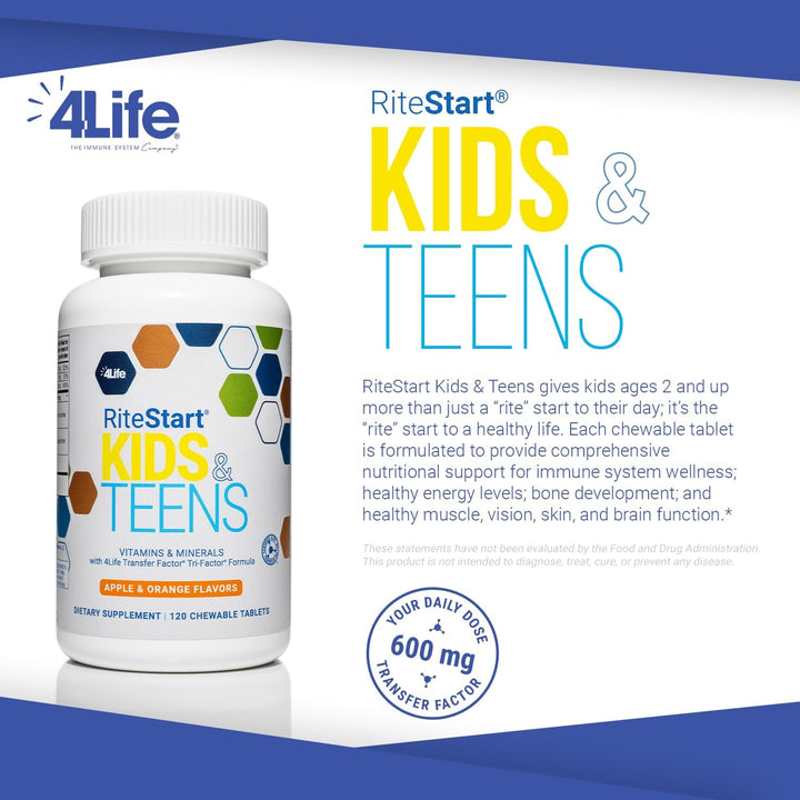 4Life - RiteStart Kids and Teens - Suplemento multivitamínico con v...