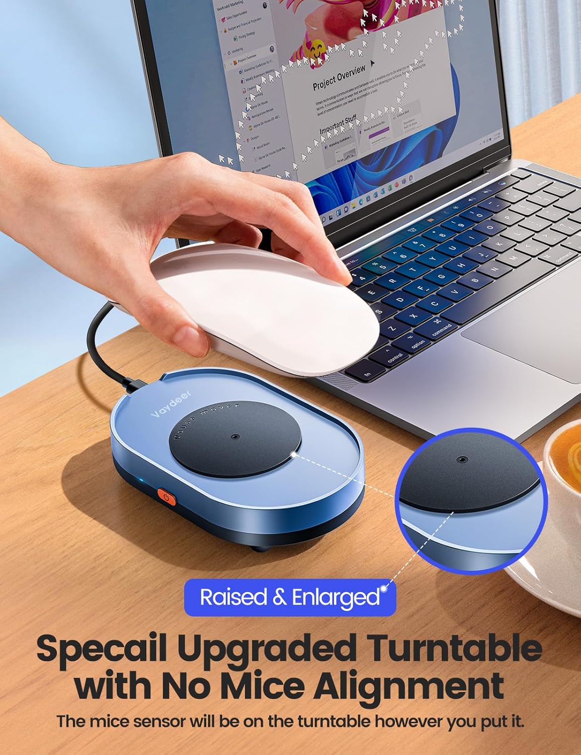 Vaydeer Movedor de Mouse Indetectable, Dispositivo Jiggler de Mouse...