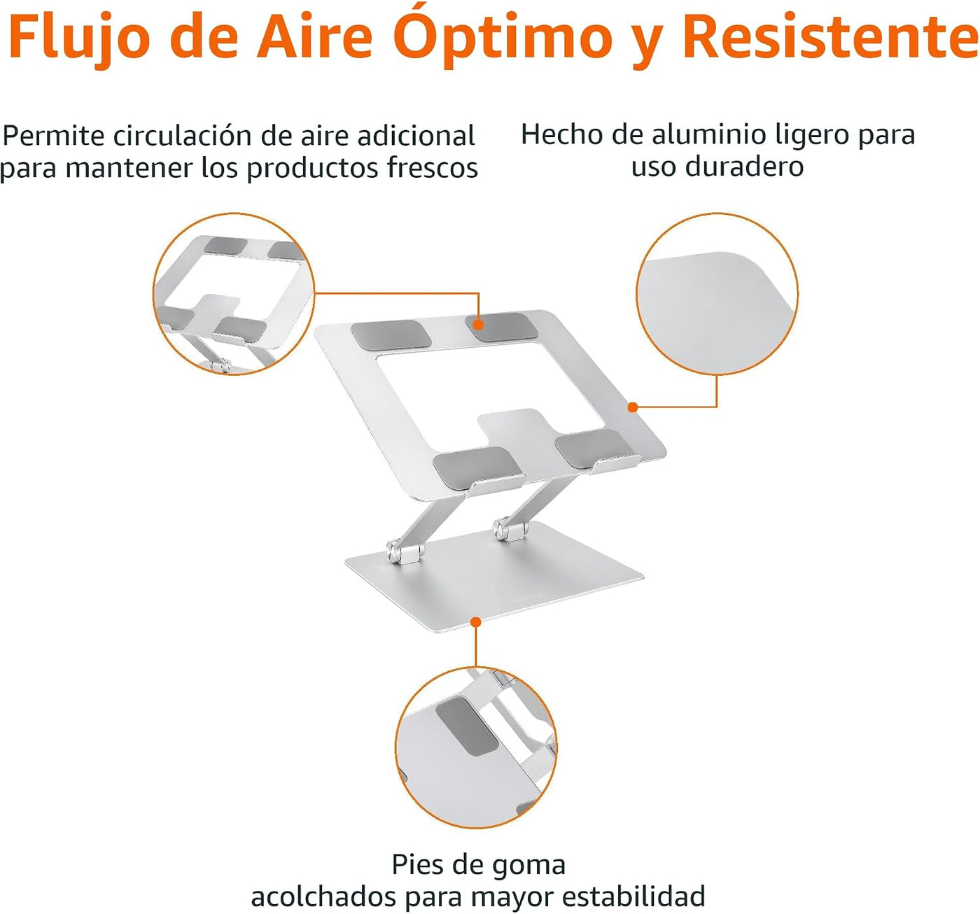 Amazon Basics Soporte ergonómico resistente y portátil para laptop...