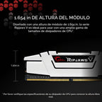 G.SKILL RipjawsV Series DDR4 RAM (XMP) 16GB (2x8GB) Hasta 3600MT/s* CL16-19-19-39 1.35V, Negro