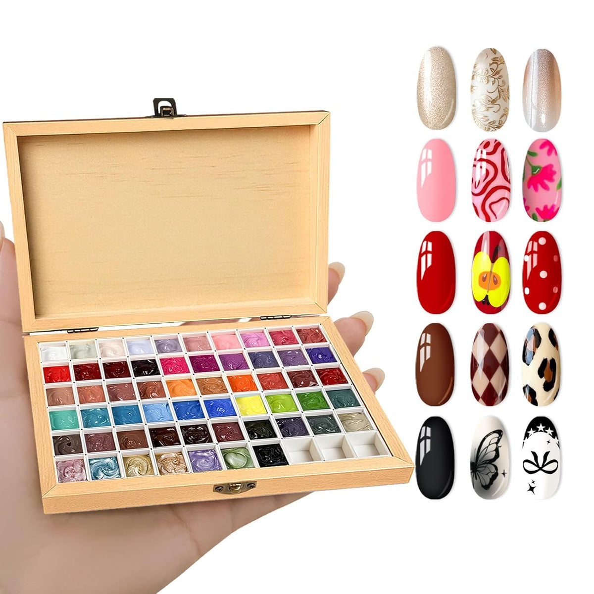 GZIXBDA - Paleta de esmaltes de gel y herramientas de 57 colores |...