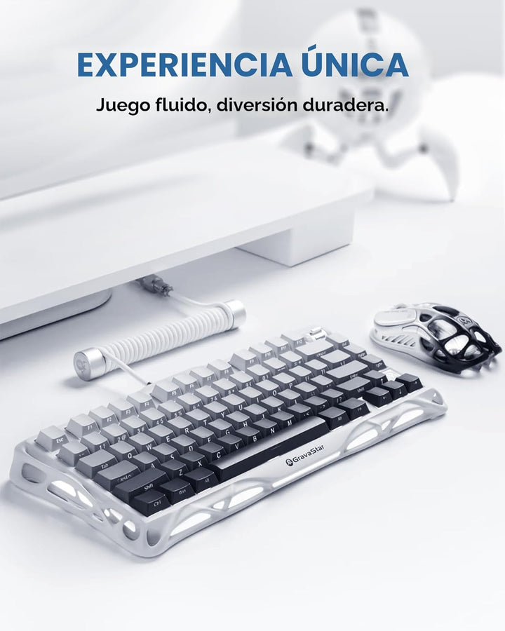 GravaStar Teclado mecánico inalámbrico Mercury K1 75% para juegos,...