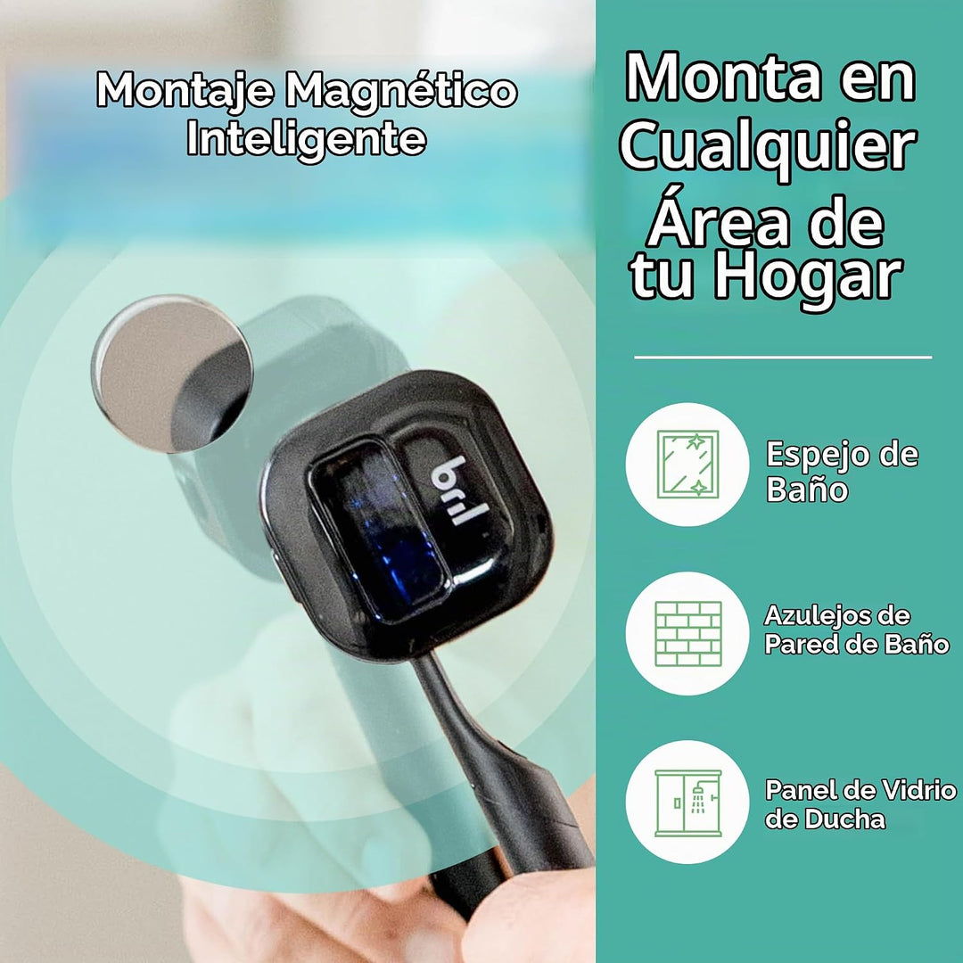 Bril UV-C Desinfectante y soporte para cepillo de dientes, limpiado...
