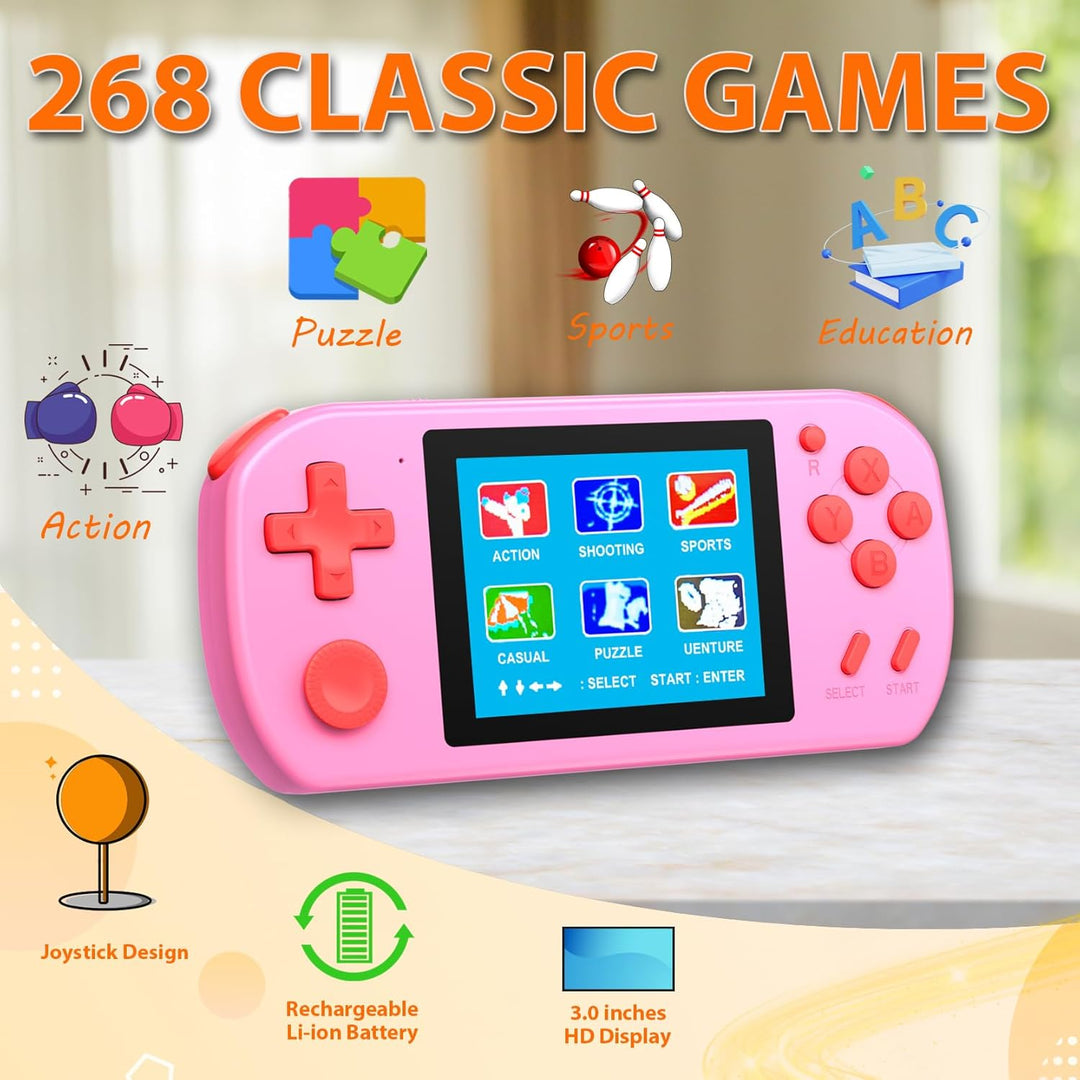 Juegos de mano para niños y adultos con 268 videojuegos clásicos re...