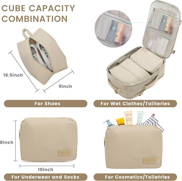 LOVEVOOK Mochila de viaje para llevar en cabina