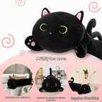 MaoGoLan Almohada corporal de felpa de gato de 44 pulgadas para niños y