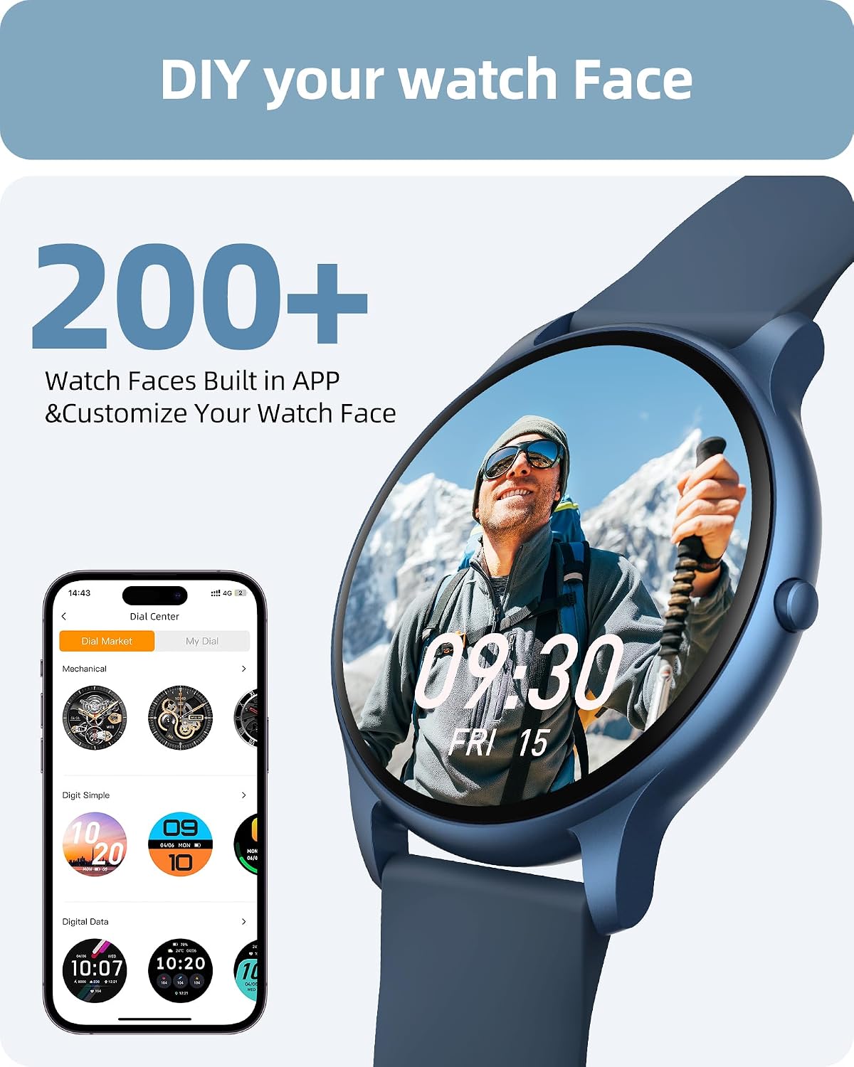 Parsonver Reloj inteligente para hombres y mujeres (respuesta/hacer