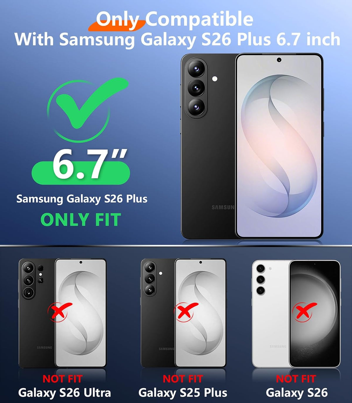 Temdan Funda impermeable diseñada para Samsung Galaxy S26 Plus