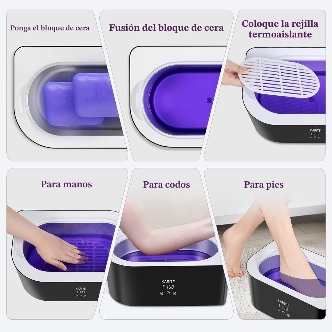 KARITE Recambios de cera de parafina, paquete de 10 bloques de perl...