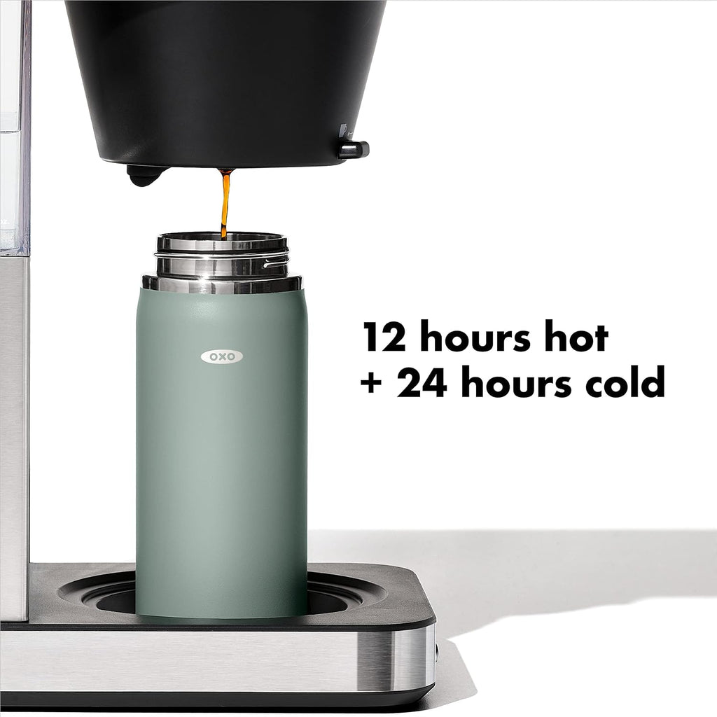 OXO Good Grips - Taza de café de viaje de 16 oz con tapa SimplyClean™ a prueba de fugas, color jade