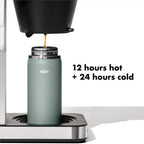 OXO Good Grips - Taza de café de viaje de 16 oz con tapa SimplyClean™ a prueba de fugas, color jade