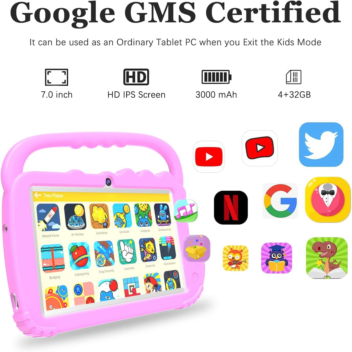 ATOZEE Tableta para niños, tableta Android para niños pequeños de 7...