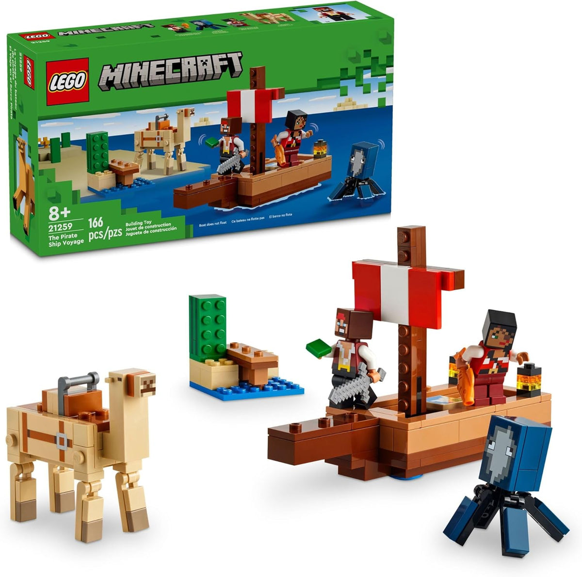 LEGO Minecraft The Pirate Ship Voyage juego de juguete de